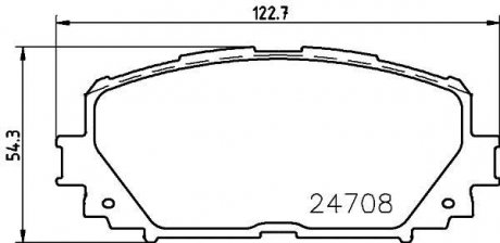 Колодки тормозные дисковые передние Toyota Yaris 1.3, 1.5, 1.8 (05-) NISSHINBO NP1060