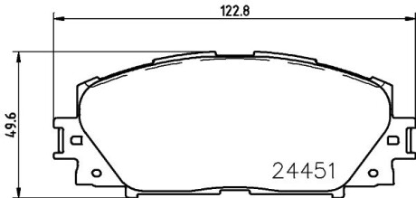 Колодки гальмівні дискові передні Toyota Corolla 1.8 (12-), Yaris 1.0, 1.3, 1.4 (05-) NISSHINBO NP1091