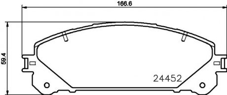 Колодки тормозные дисковые передние Strong Ceramic Lexus RX 350, 450 (08-)/Lexus NX 200t, 300h (14-)/RAV-4 2.0 (15-) NISSHINBO NP1109SC