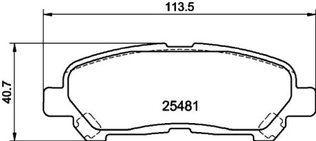 Колодки тормозные дисковые задние Toyota Highlander 2.7, 3.5 (09-) NISSHINBO NP1122 (фото 1)