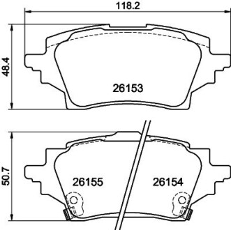 Колодкитормозныедисковые задние Toyota Corolla (09-) NISSHINBO NP1172