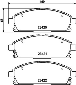 Колодки тормозные дисковые передние Nissan X-Trail 2.0, 2.5 (03-) NISSHINBO NP2009