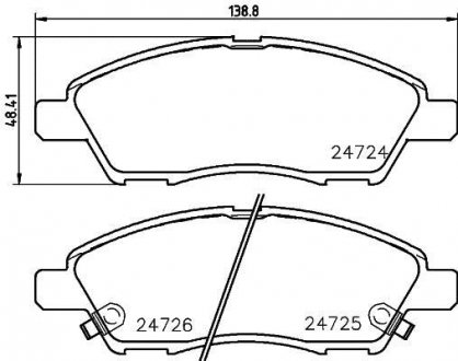 Колодки тормозные дисковые передние Nissan Tiida 1.5, 1.6, 1.8 (07-14) NISSHINBO NP2039