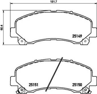 Колодки тормозные дисковые передние Strong Ceramic Isuzu D-Max I (TFR, TFS) (02-12), D-MAX II (TFR, TFS) (12-) NISSHINBO NP4005SC