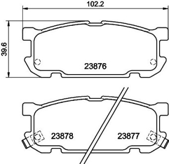 Колодки тормозные дисковые задние Mazda MX-5 1.8 (00-05) NISSHINBO NP5027