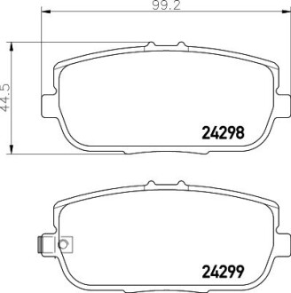 Колодки тормозные дисковые задние Mazda MX-5 1.8, 2.0 (05-) NISSHINBO NP5043 (фото 1)