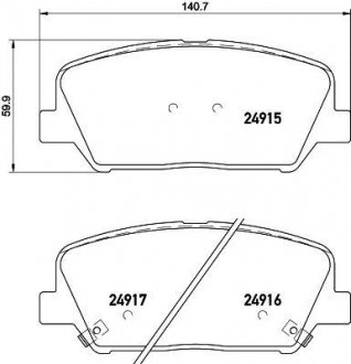 Колодки тормозные дисковые передние Kia Ceed, i30 1.4, 1.6 (12-) NISSHINBO NP6047