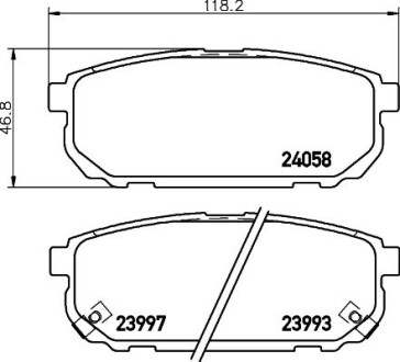 Гальмівні колодки KIA Sorento "R "02-09 NISSHINBO NP6052