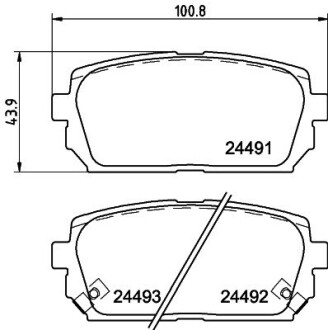 Гальмівні колодки Kia Carens FG "R NISSHINBO NP6064