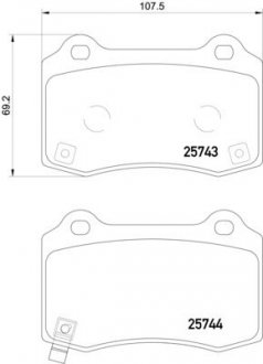 Гальмівні колодки TESLA MODEL S / X "R "12>> NISSHINBO NP6124