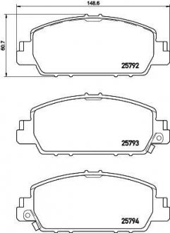 Гальмівні колодки HONDA Accord "F "08>> NISSHINBO NP8026