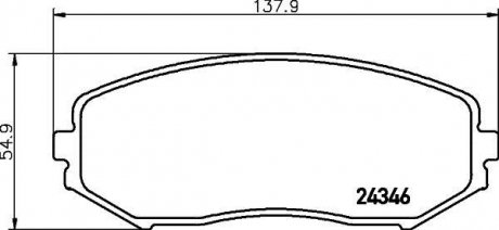 Гальмівні колодки SUZUKI Grand Vitara/XL7 "F "98>> NISSHINBO NP9003