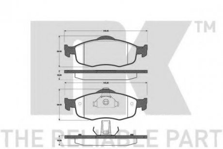 Гальмівні колодки дискові перед. Ford Mondeo 1.6-2.0 93-00 NK 222534