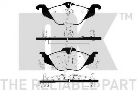 Гальмівні колодки дискові перед. Opel Astra G 1.2-1.8 98- NK 223618