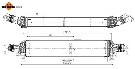 Радіатор наддуву NRF 309101