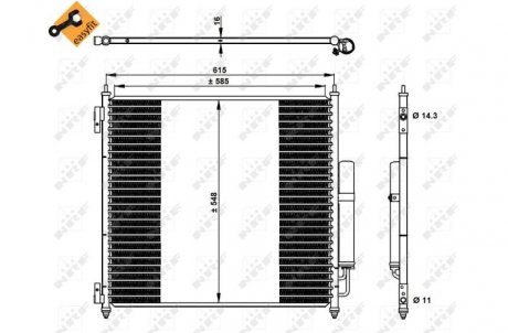 Радіатор кондиціонера NRF 350336