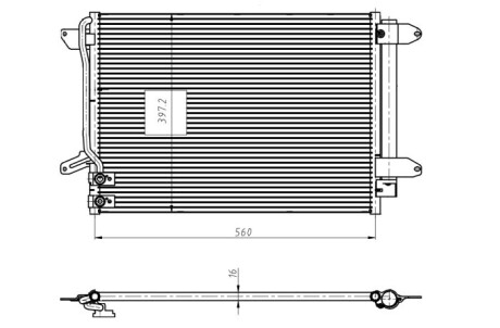 Радіатор кондиціонера NRF 350507