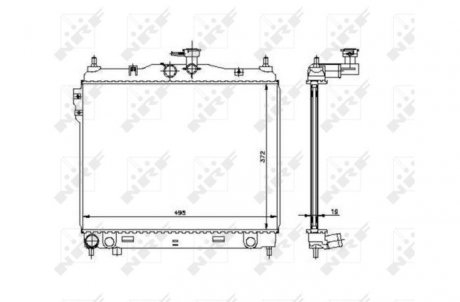 Радіатор охолодження двигуна NRF 53361