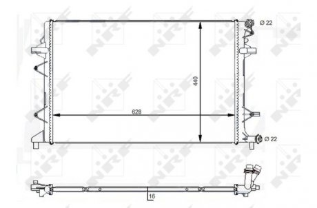 Радіатор NRF 59118 (фото 1)