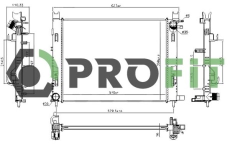 Радіатор охолоджування PROFIT 17400177 (фото 1)