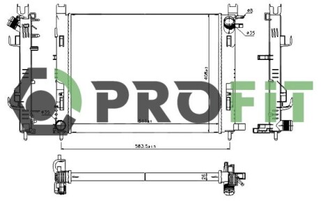 Радіатор охолоджування PROFIT 1740-0180