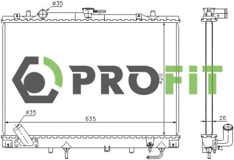 Радіатор охолоджування PROFIT 1740-0285