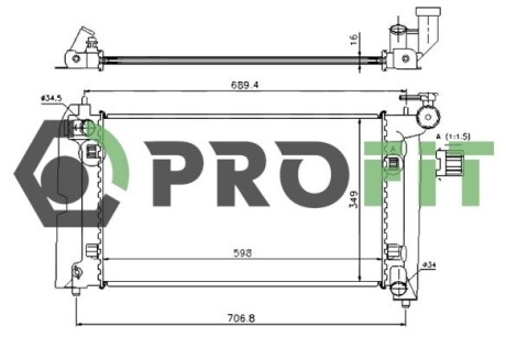 Радіатор охолоджування PROFIT 17400400