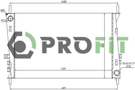 Радіатор охолоджування PROFIT 1740-0610