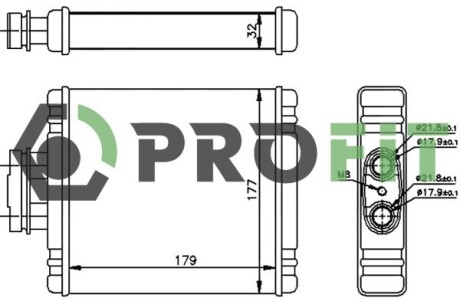 Радіатор пічки PROFIT 1760-0003