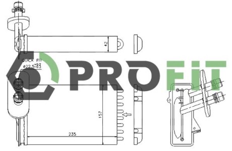 Радіатор пічки PROFIT 17600010