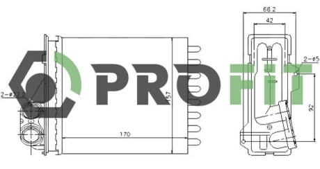 Радіатор пічки PROFIT 17600085