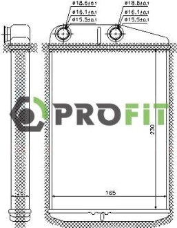Радіатор пічки PROFIT 17600090