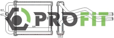 Радіатор пічки PROFIT 1760-0145