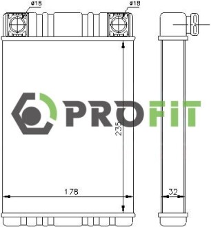 Радіатор пічки PROFIT 1760-0313