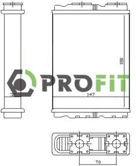 Радіатор пічки PROFIT 1760-0828 (фото 1)