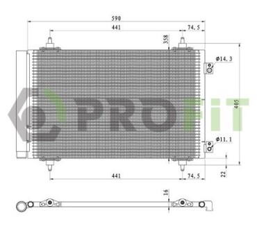 Конденсер кондиціонера PROFIT 17700086