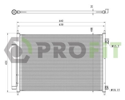 Конденсер кондиціонера PROFIT 1770-0251 (фото 1)