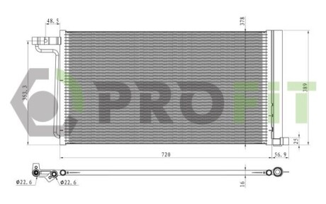 Конденсер кондиціонера PROFIT 17700437