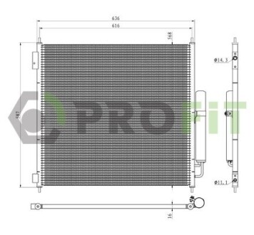 Конденсер кондиціонера PROFIT 17700503 (фото 1)