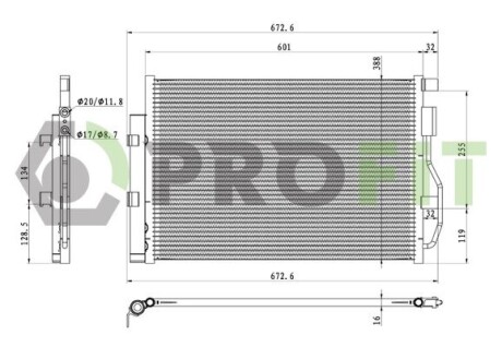 Конденсер кондиціонера PROFIT 17700522