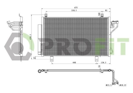 Конденсер кондиціонера PROFIT 17700536