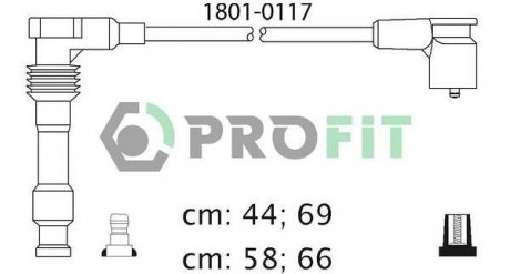 Комплект кабелів високовольтних PROFIT 18010117 (фото 1)