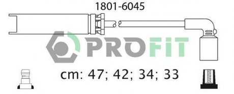 Комплект кабелів високовольтних PROFIT 1801-6045