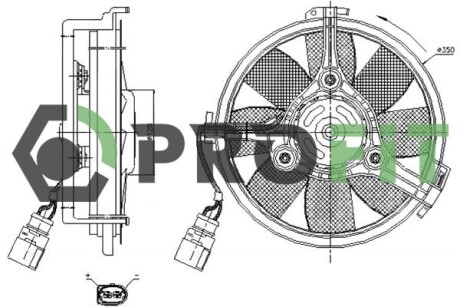 Вентилятор радіатора PROFIT 18500004