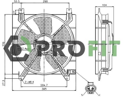Вентилятор радіатора PROFIT 18500027