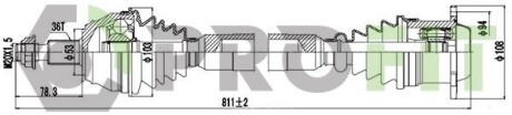 Піввісь PROFIT 2730-0748