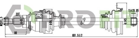 Піввісь PROFIT 2730-0792