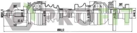 Піввісь PROFIT 27301066