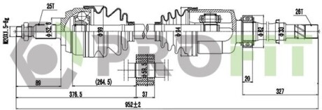 Піввісь PROFIT 27301338
