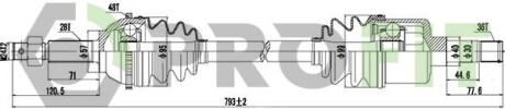 Піввісь PROFIT 2730-3011 (фото 1)